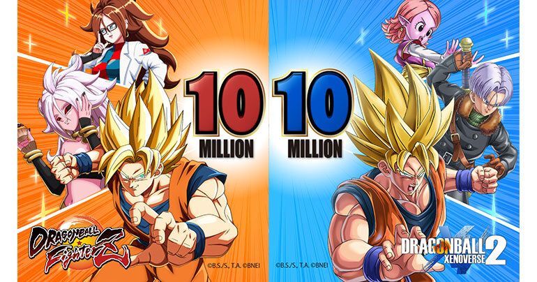 Campagnes en cours dans Dragon Ball FighterZ et Dragon Ball Xenoverse 2 pour célébrer les 10 millions d'exemplaires vendus !
