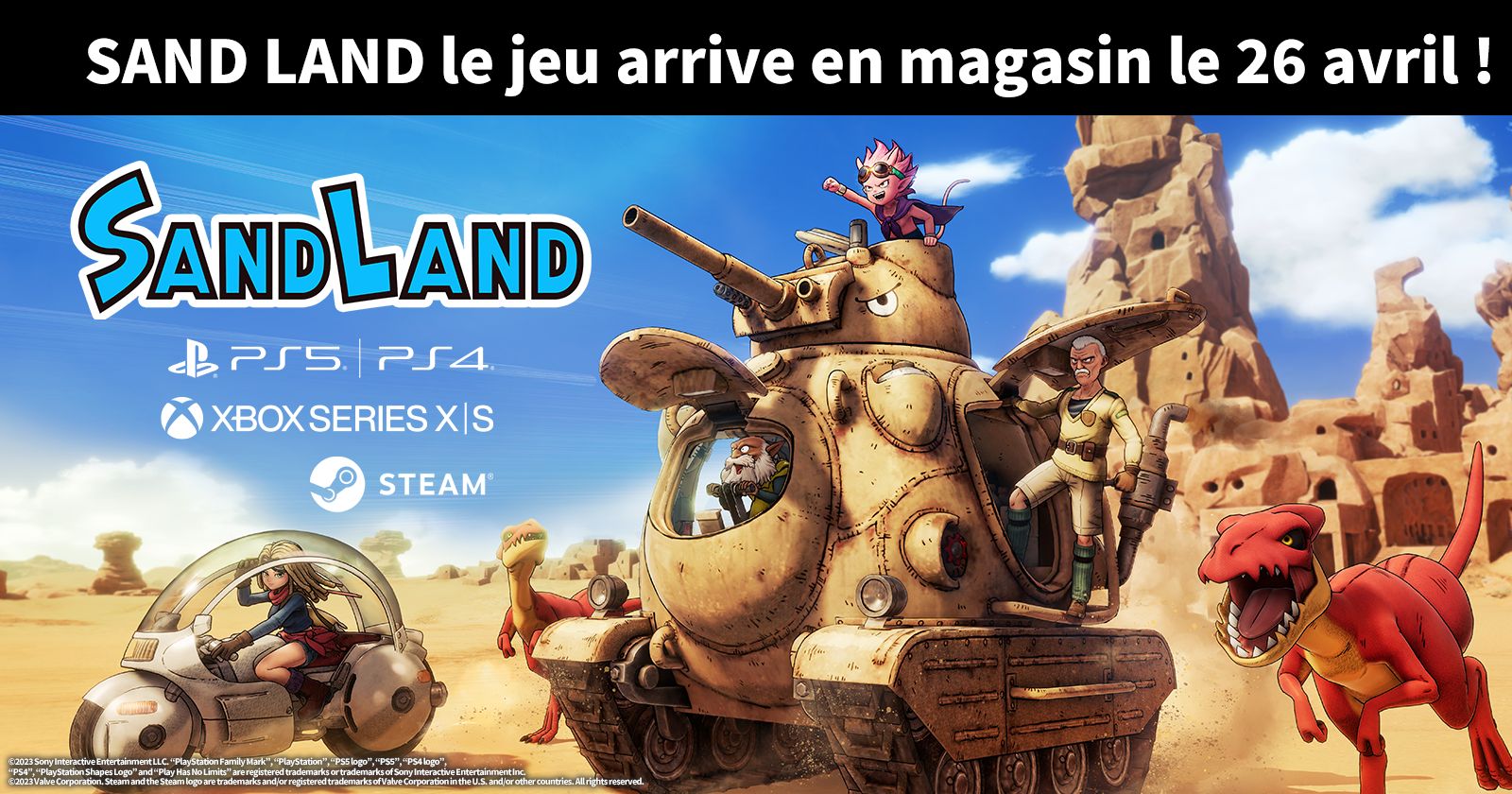 Enfin, le jeu SAND LAND Sortie le vendredi 26 avril !