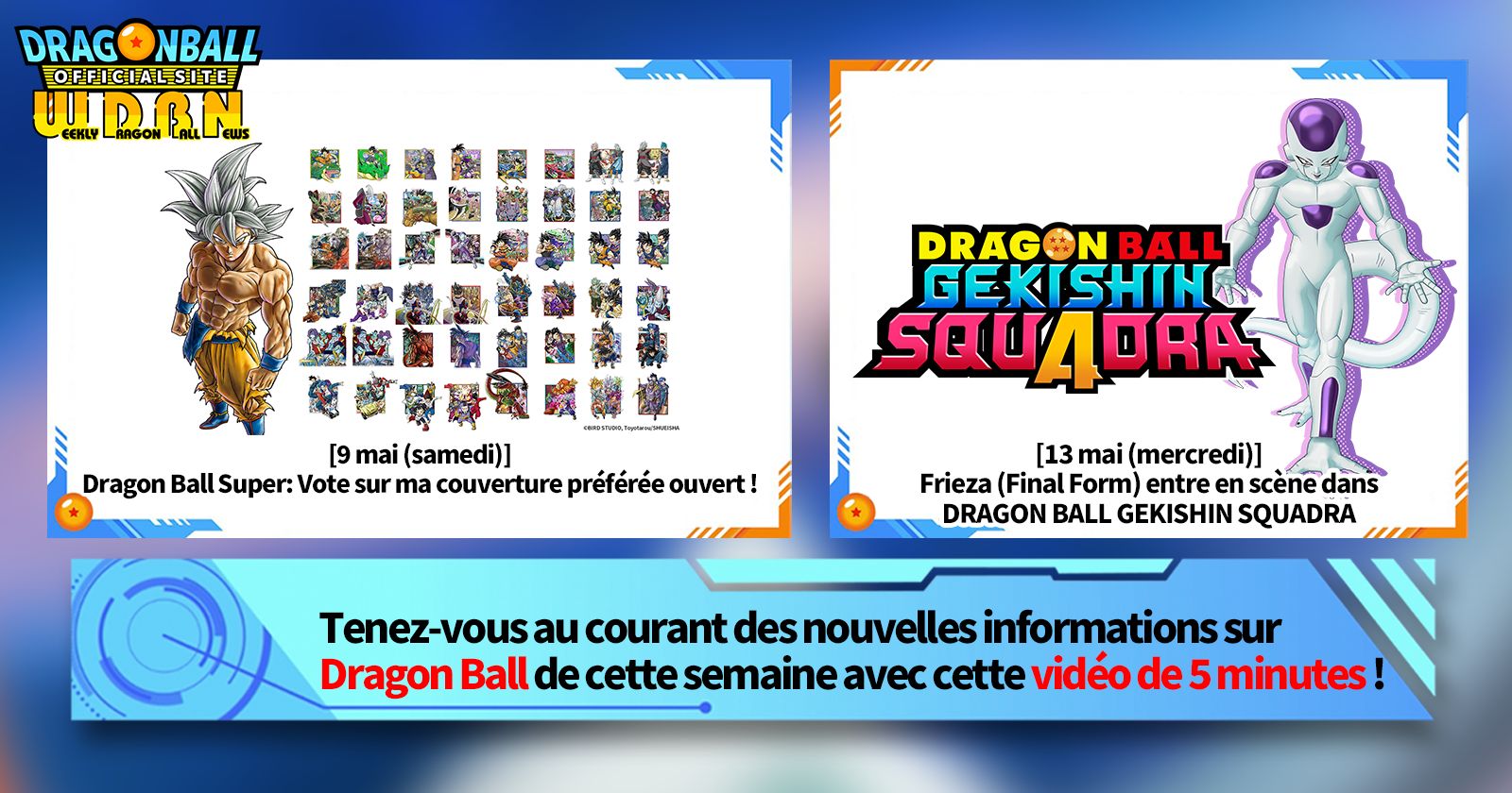 [11 mai] Bulletin Nouvelles hebdomadaires Dragon Ball !