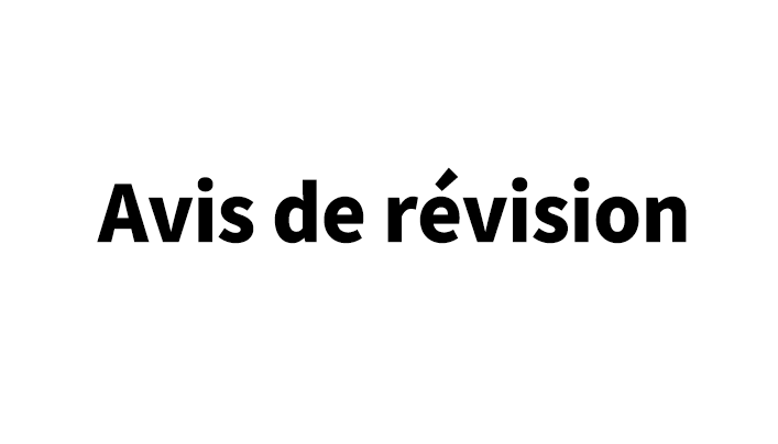 Avis de révision