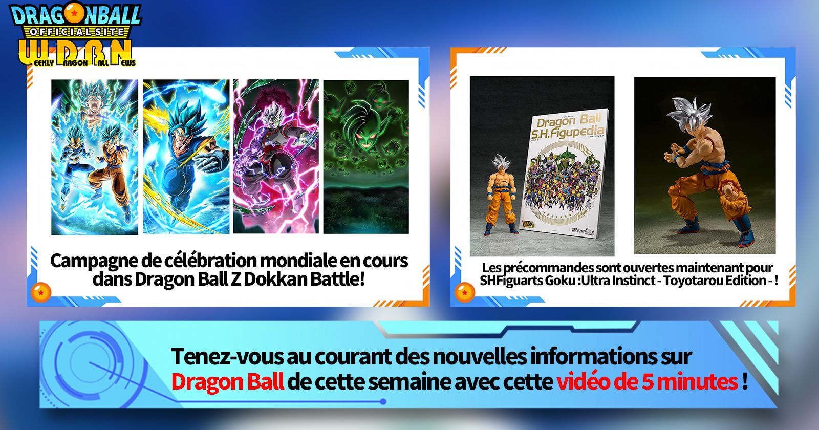 [28 août] Diffusion Nouvelles hebdomadaires Dragon Ball !