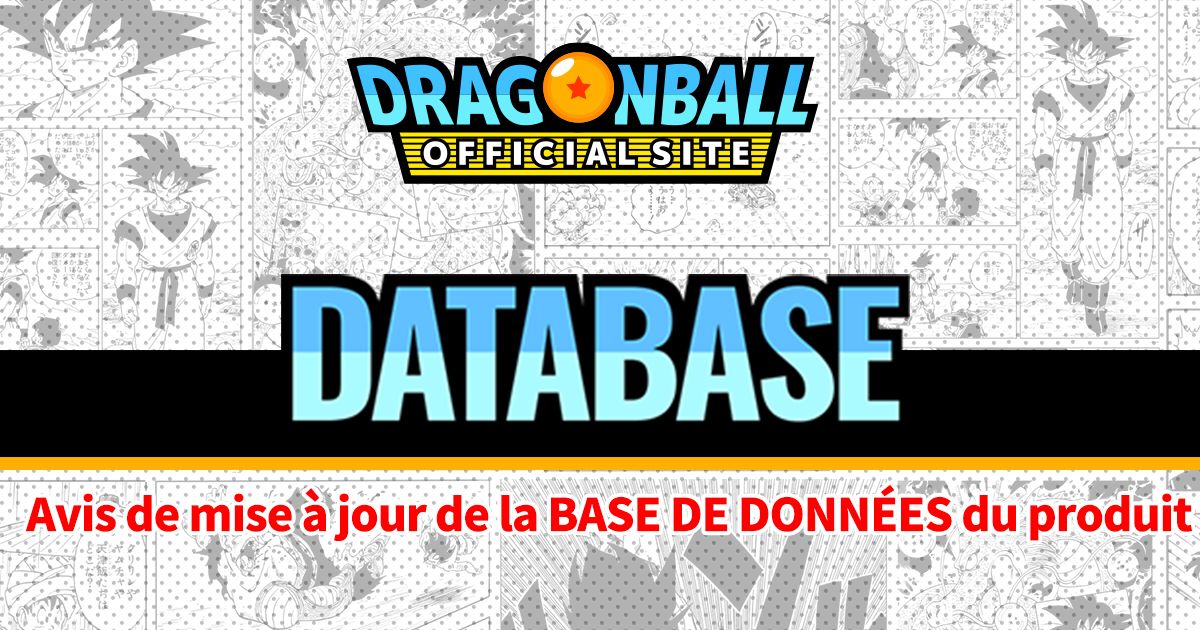 Base de données du site officiel de Dragon Ball Catégorie FIGURE mise à jour !