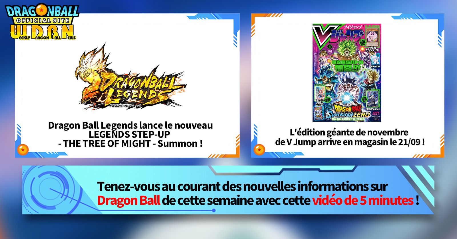 [23 septembre] Diffusion Nouvelles hebdomadaires Dragon Ball !