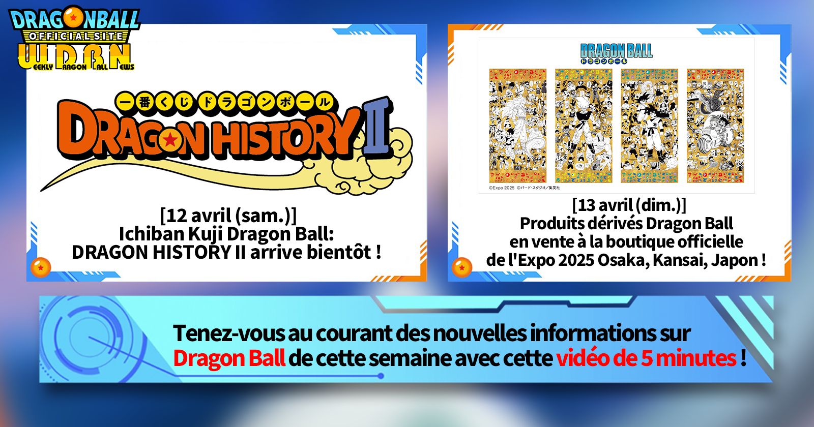 [7 avril] Diffusion Nouvelles hebdomadaires Dragon Ball !