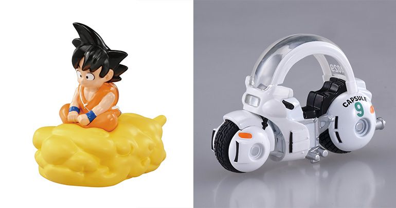 Les rêves deviennent réalité ! Collaboration TOMICA X Dragon Ball : Kintoun de Goku et la Capsule No.9 Motorcycle de Bulma disponibles dès maintenant !